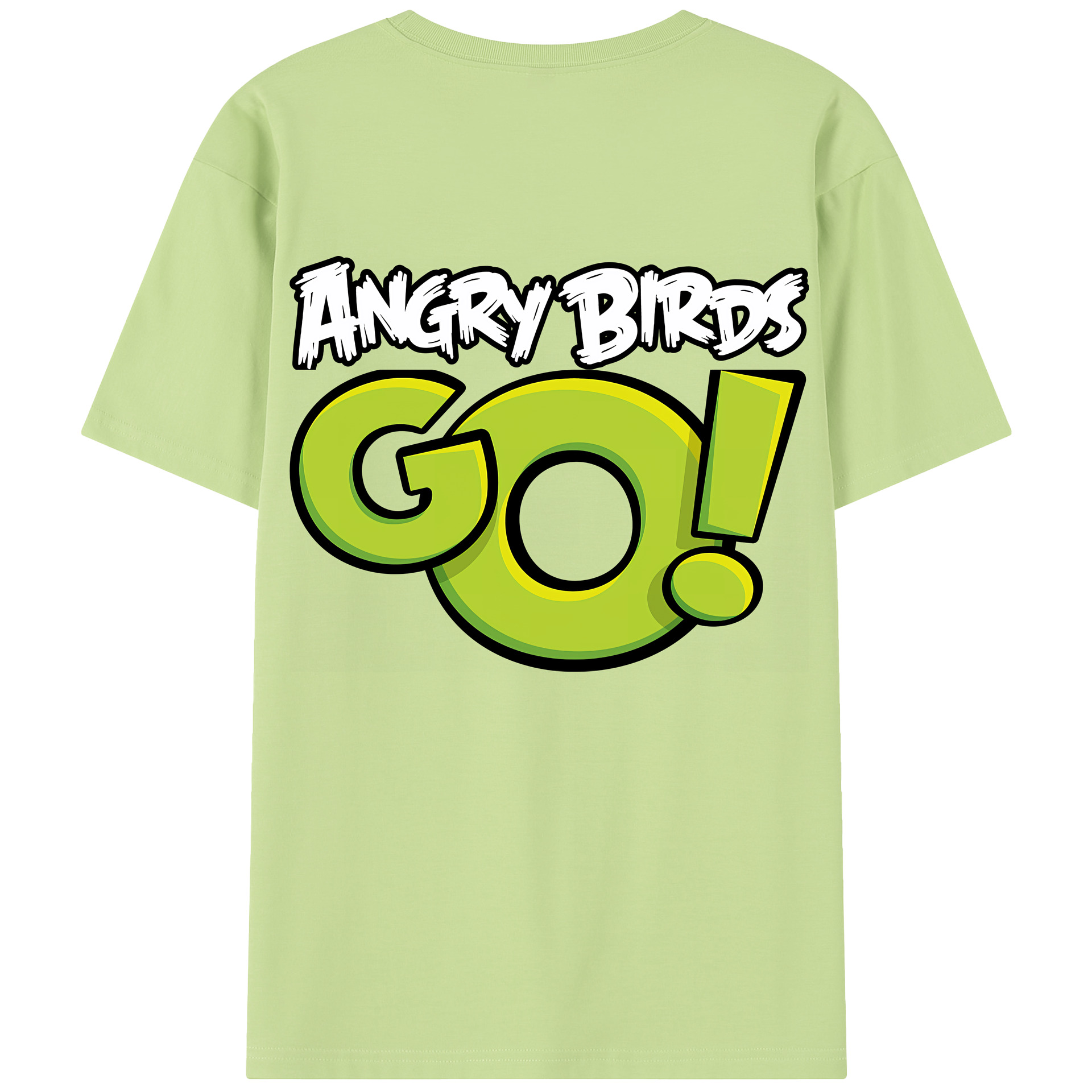 （画像用） Angry Birds アングリーバード 綿100％半袖Tシャツ（背面プリント）